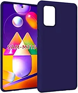 Samsung Galaxy M31s Case Cover Back Soft Slim Flexible Rubberized Matte Protective Case Cover Samsung Galaxy M31s by Nice.Store.UAE (Blue)