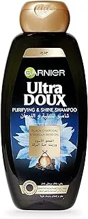 Garnier Ultra Doux Black Charcoal And Nigella Seed Oil Purifying And Shine Shampoo, 200 Ml