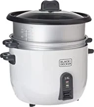 Black & Decker Rice Cooker 1100W White 2.8 litres Rc2850-B5 2 Year Warranty