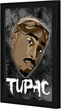 LOWHA Tupac Wall art wooden frame Black color 23x33cm By LOWHA