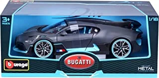 Bburago Bugatti Divo 1:18 مقياس دييكاست نموذج سيارة ماتي رمادي
