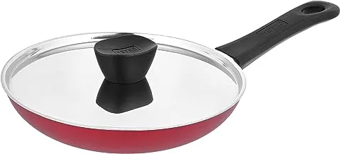 Al-Saif Co Vetro Classic Non Stick Aluminium Frying Pan Size: 32Cm, Wine Red
