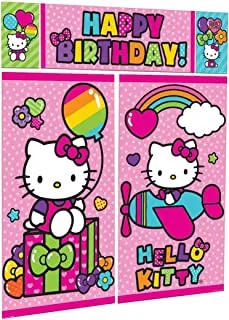 Amscan 670369 Scene Setters® Wall Decorating Kit | Hello Kitty Rainbow Collection | Birthday 59