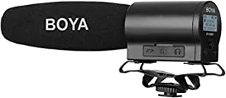 Boya BY-DMR7 On-Camera Shotgun Microphone with Integrated Flash Recorder & Headphone Output Black