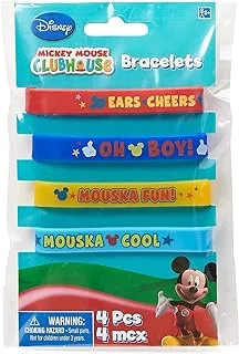 Mickey Mouse ClubHouse Rubber Bracelets, 4 Count, Party Supplies