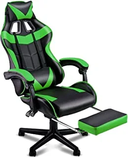 COOLBABY كرسي الألعاب نمط السباق كرسي مكتب كرسي جلد متين 360 درجة كرسي ألعاب حتى 120 كجم