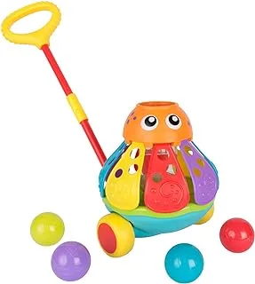 Playgro Push Along Ball Popping Octopus, Multicolor, M