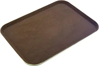 Sunnex Rubber Surface Rectangular Non Slip Tray - Mpe1622Br, Polypropylene, Brown