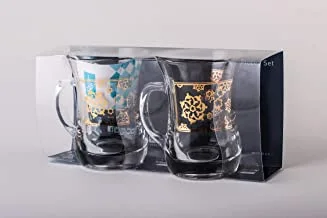 Wisteria Glass Mug set Organza Gold /2PCS