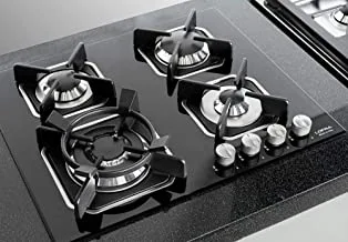 Lofra 3+1 Wok Gas Burner with Black Bevelled Glass | Model No HGN6HO/GC29 with 2 Years Warranty