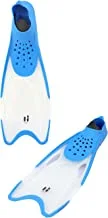 Hirmoz Fishtail (Long) Swimming Foot Fins, Professional Full Foot Pockets Fins With Mesh Bag, Sizes: XL(42-43)：66Prs, Blue, H-F6871 Lb XL