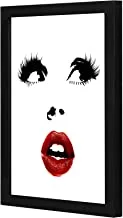 Lowha Lwhpwvp4B-154 Face Red Lips Wall Art Wooden Frame Black Color 23X33Cm By Lowha