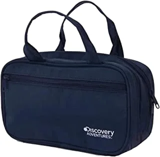 Discovery Adventures Travel Toiletry Bags By Hirmoz, For MakEUp, Cosmetic, Shaving With Separate Compartments – Dark Blue, 24 * 18 * 8.5Cm, Dhf74735