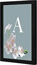 Lowha Lwhpwvp4B-183 A White Rose Letter Wall Art Wooden Frame Black Color 23X33Cm By Lowha