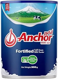 Anchor Tin Fortified Full Cream Milk Powder From Grass Fed Cows, 900G - Pack Of 1, Ft102