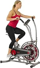 Sunny Health & Fitness Motion Air Bike, Fan Exercise Bike with Unlimited Resistance and Tablet Holder - SF-B2916,Black, One Size