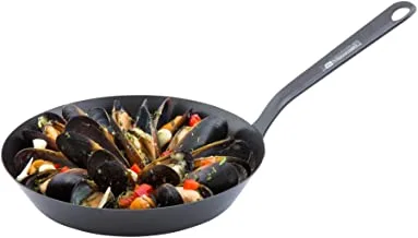 Restaurantware Carbon Steel Fry Pan, Black, 8