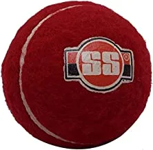 SS Cr.Balls0052 Cricket Tennis Ball with Seam, Red