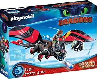 PLAYMOBIL Dragon Racing: Hiccup and Toothless ، متعدد الألوان ، 38 × 50 × 20 سم ، 70727