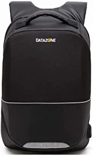 حقيبة ظهر Datazone كبيرة ومنظمة للكمبيوتر المحمول ، حقيبة ظهر للكمبيوتر المحمول نحيفة وخفيفة الوزن ومقاومة للماء مع منفذ USB وحقيبة ظهر للمدرسة والجامعة والأعمال والأجهزة اللوحية ، DZ-BP08S (أسود)
