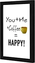 Lowha You And Me Coffee Happy Wall Art Wooden Frame Black Color 23X33Cm By Lowha