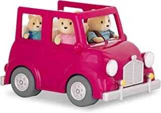 LI'L WOODZEEZ PINK CAR WITH SUITCASE