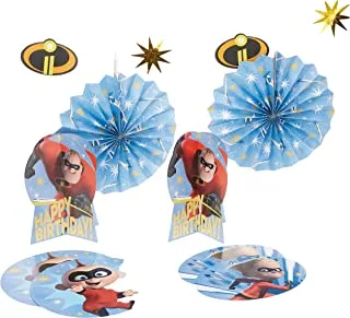 Amscan 280091 Disney/Pixar Incredibles 2 Room Decorating Kit, 1 Kit, Birthday