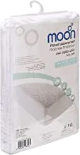 MOON بريميوم 100٪ قطن تيري ، شرشف واقي مرتبة مقاوم للماء مسامي مع تنورة - قابل للغسل في الغسالة 133x70x12 سم
