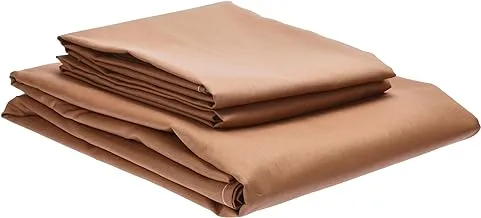 Morano Chocolate Double Flat Sheet Set - 3 Piece Set, Double/Full Brown
