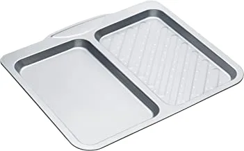 Kitchencraft non-stick twin section baking tray, 40x35.5x2cm, card insert