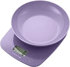 Lawazim Digital Kitchen Food Scale with Mixing Bowl Purple