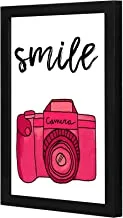 LOWHA Smile camera Wall art wooden frame Black color 23x33cm By LOWHA
