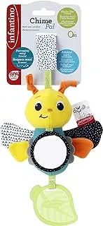 Infantino Chime Pal - Butterfly |Stroller & High Chair Toys|Baby Soft Plush Toys