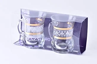 Wisteria Glass Mug set Alcazar Gold White/2PCS