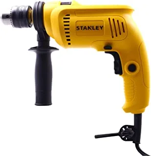 Stanley 13Mm, Impact Drill For Drilling Concreate, Metal, Wood,600W, Metal Chuck With Variable Speed Professional Hammer Drill For Diy, Yellow/Black, Sdh600-B5.