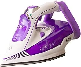 Joya Steam Iron With Ceramic Soleplate (2400W) | Overheat Safety Protection | Powerful Burst Of Steam | Purple & White