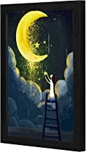 LOWHA moonlight starts Wall art wooden frame Black color 23x33cm By LOWHA