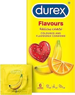 Durex Coloured And Flavoured Condoms For Men - 6 Pieces
