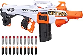 Nerf Ultra Select Fully Motorized Blaster, Fire for Distance or Accuracy, Includes Clips and Darts, Compatible Only with Nerf Ultra Darts, multicolour, F0958U50