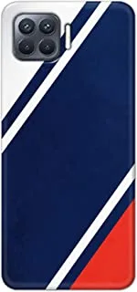 Jim Orton matte finish designer shell case cover for Oppo F17 Pro/A93-Stripe Band Blue White Red