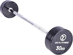Delta Fitness Polyurethane Straight Barbell, 30 Kg Capacity