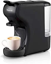 Saachi 0.6 لتر كبسولة قهوة / آلة صنع القهوة مع ضغط بخار أوتوماتيكي 19 بار | رقم الموديل NL-COF-7058-BK