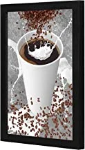 LOWHA coffee milk Wall art wooden frame Black color 23x33cm By LOWHA