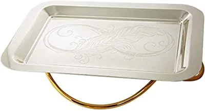 Soleter Fish Scale Tray With Four Ball Legs | High Quality Stainless Steel & Warming Gift | Silver & Gold | Medium