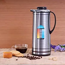 Royalford Vacuum Flask - Coffee Heat Insulated Thermos For Keeping Hot/Cold Long Hour Heat/Cold Retention, Multi-Walled Coffee, Hot Water, Tea, Beverage Ideal Social Occasion, SILVER 1.3 liters RF5289