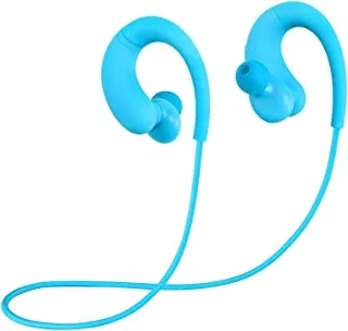 Sport Bluetooth Earbuds, Best Wireless Headphones For Sports Gym Running. Ipx6 Waterproof Sweatproof, Fit Headset. Noise Cancelling Earphones W/Microphone Mic Dz-806, Blue, 12X10X1.5 Cm