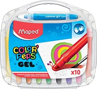 Maped Peps Gel Smoothy Crayons 10-Pack, Multicolor