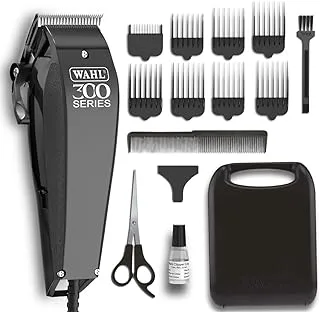 WAHL Home Pro 300 Series Hair Cutting Kit | Corded Hair Clipper for men | 8 Combs | Powerful and Durable motor | Precision self-sharpening blades (9247-1337)