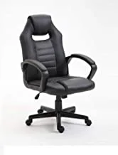 MAHMAYI OFFICE FURNITURE Essentials Gaming Chair High Back Computer Chair Pu Leather Desk Chair Pc Racing Executive Ergonomic AdJustable Swivel Task Chair Lumbar Support (Black/Grey)-3083