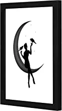 Lowha LWHPWVP4B-401 Stay On Moon Black Wall Art Wooden Frame Black Color 23X33Cm By Lowha